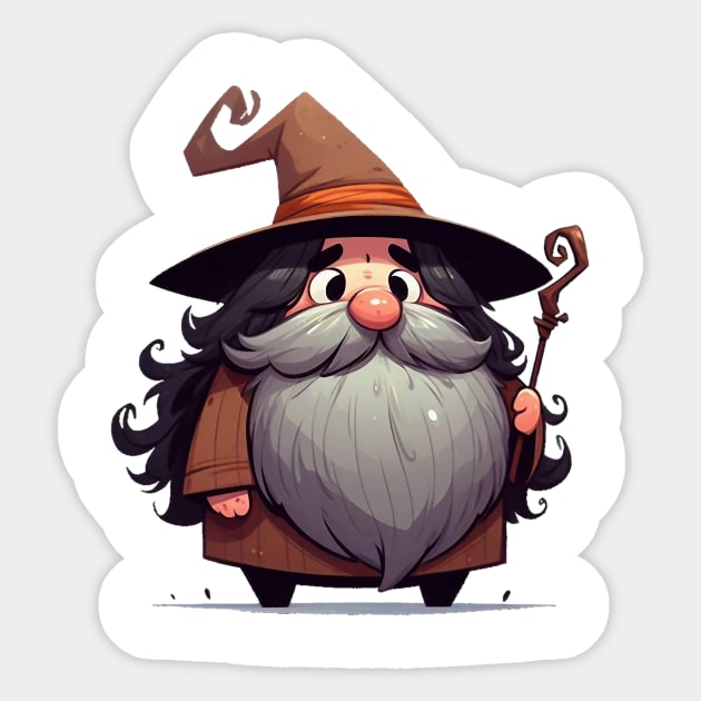 Cute Wizard Sticker by Dmytro